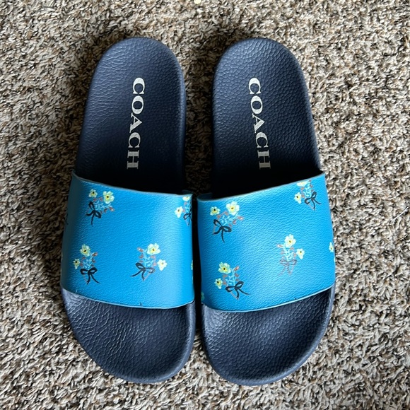 Coach Shoes - Floral Coach Slides